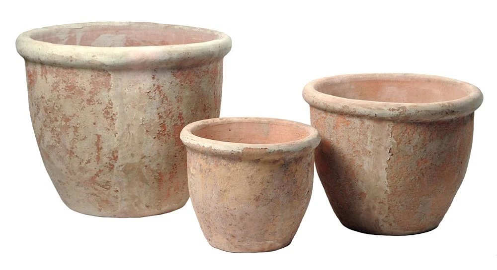 Bloempot Aged Hp001 - D50 X H39cm - Oranje - Afbeelding 2