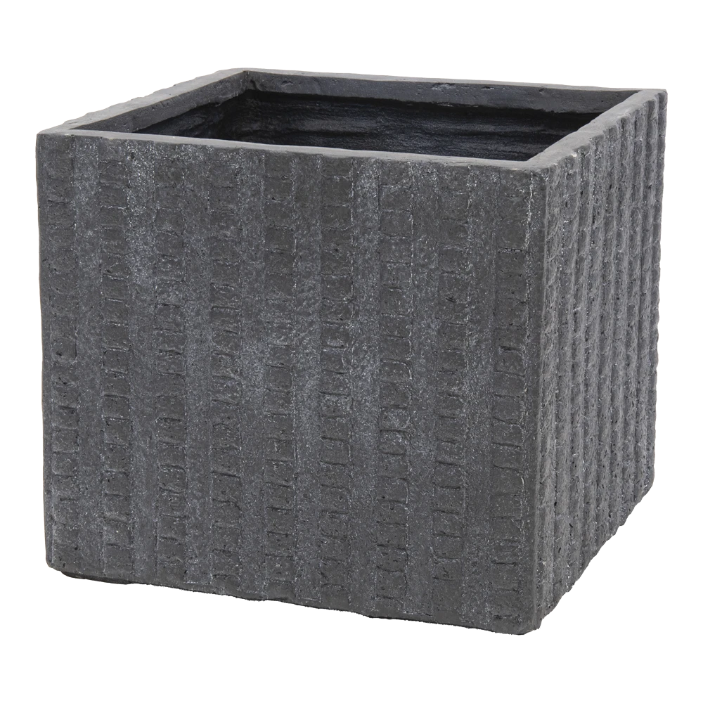 Plantenbak Arkansas Cubi - L55 X B55 X H46cm - Donkergrijs
