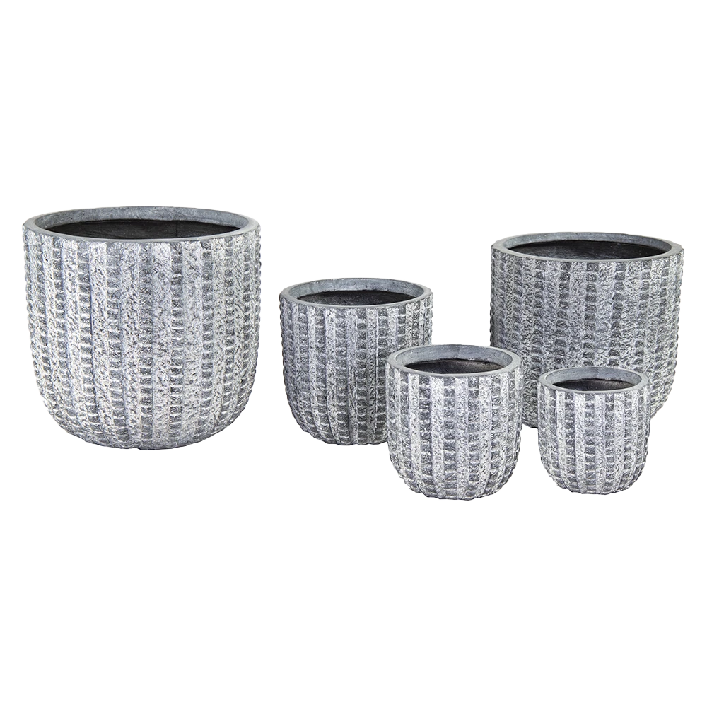 Bloempot Arkansas Egg Washed - D55 X H51cm - Lichtgrijs - Afbeelding 2