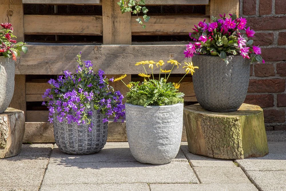 Bloempot Arkansas Egg Washed - D55 X H51cm - Lichtgrijs - Afbeelding 3