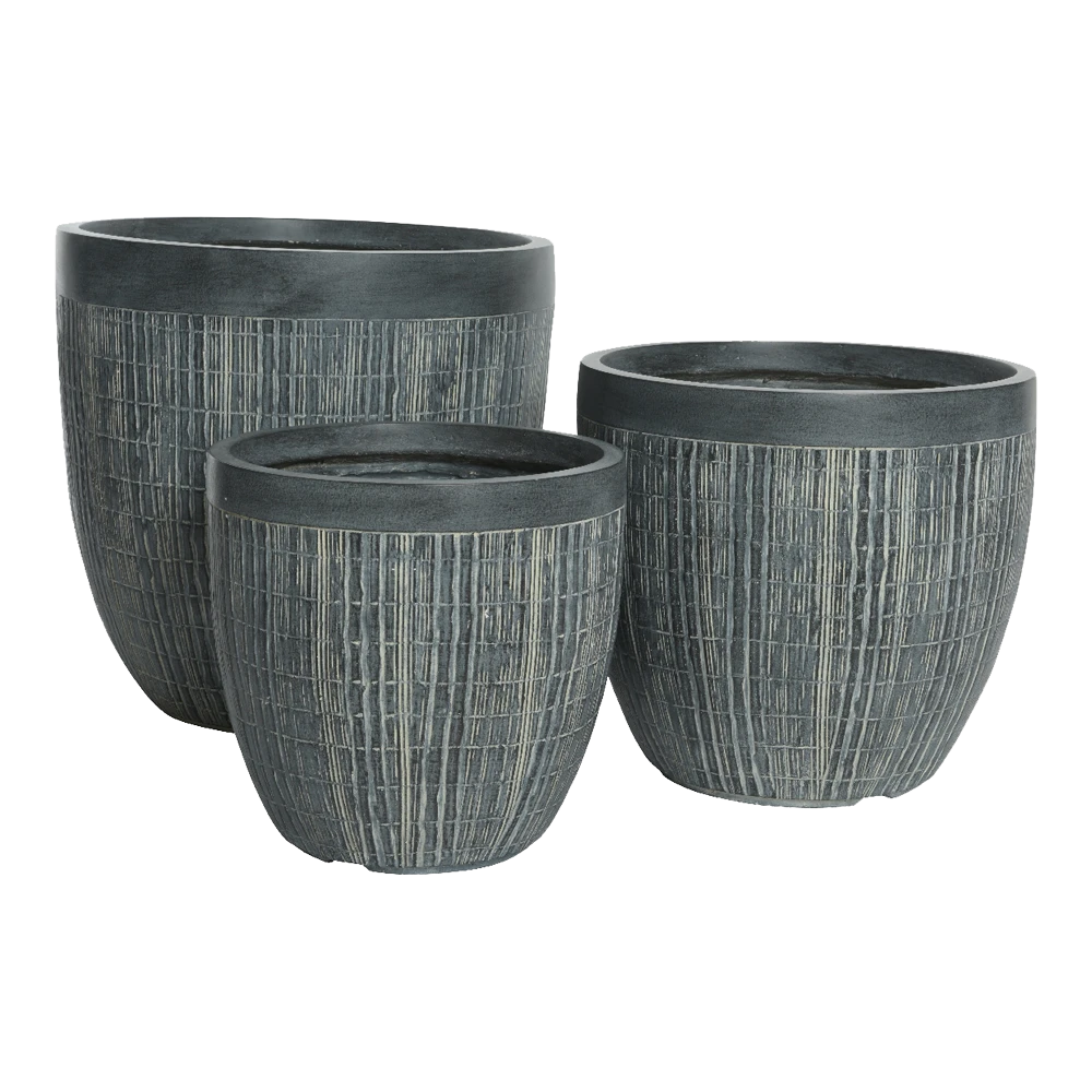 Bloempot Bryan - D31 X H31cm - Grijs - Afbeelding 2