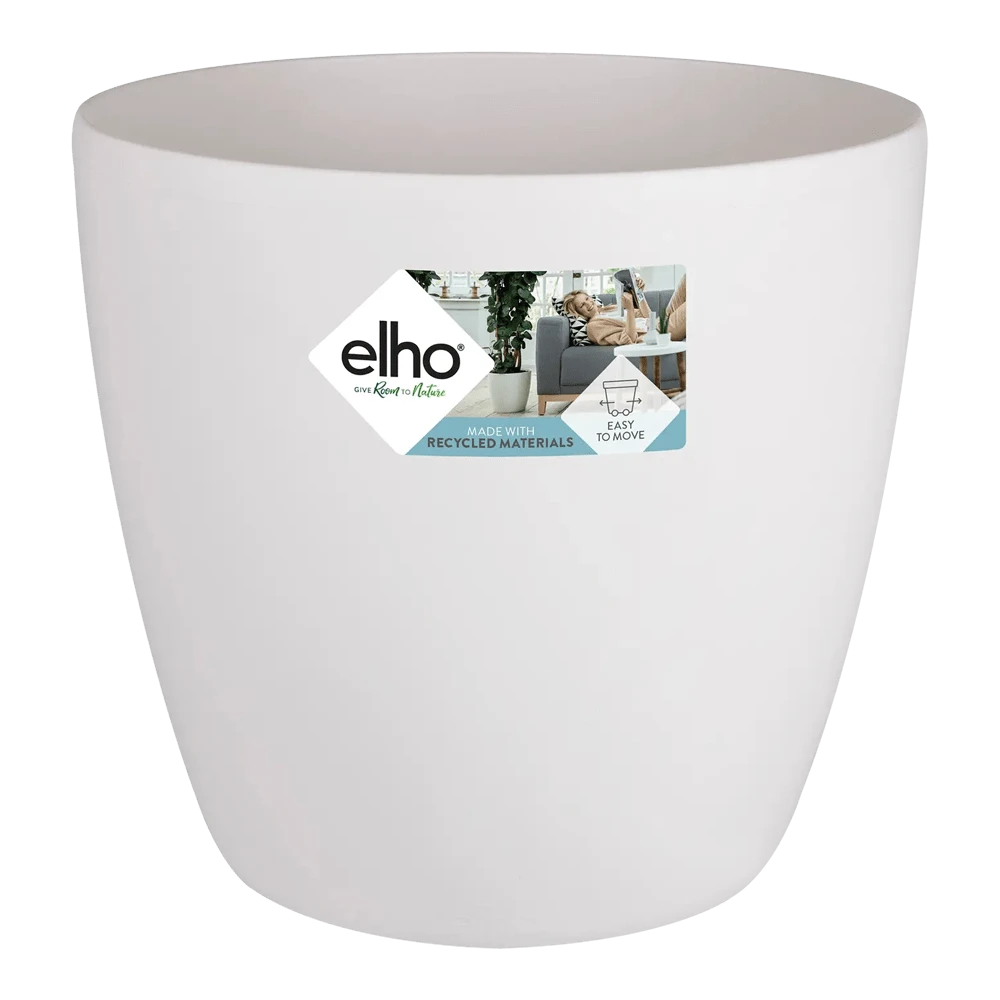 Bloempot Elho Brussels Rond 35cm - Met Wielen - Wit - Afbeelding 2