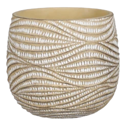 Bloempot Hendrick - D19 X H17cm - Creme