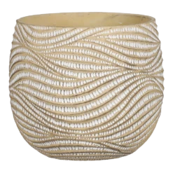 Bloempot Hendrick - D21,5 X H19cm - Creme