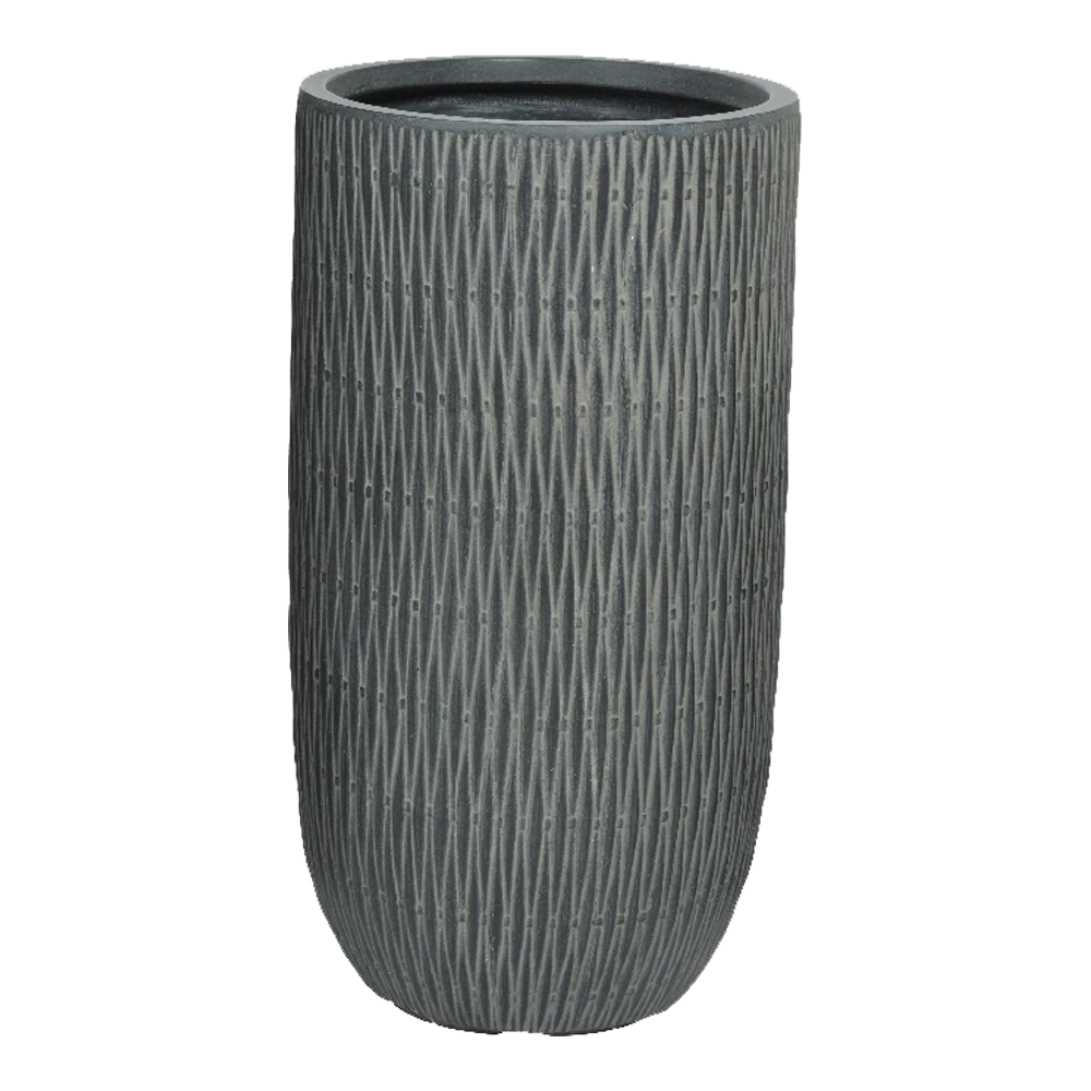 Bloempot James Hoog - D43 X H78cm - Grijs