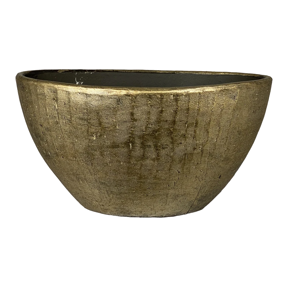 Bloempot Kos Ovaal - L41 X B19 X H22cm - Goud