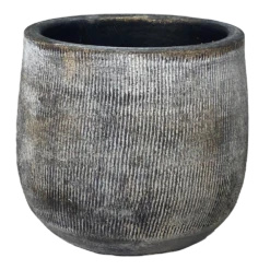 Bloempot Miami - D33 X H31cm - Zwart Cement