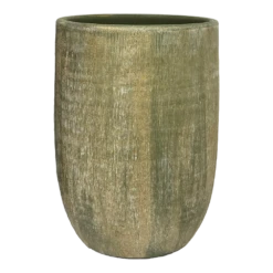 Bloempot Miami Hoog - D26 X H40cm - Groen Cement