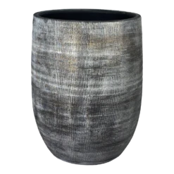 Bloempot Miami Hoog - D29 X H50cm - Zwart Cement