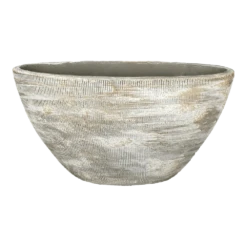 Bloempot Miami Ovaal - L30 X D13 X H17cm - Grijs