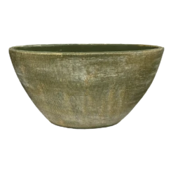 Bloempot Miami Ovaal - L35 X D16 X H19cm - Groen Cement