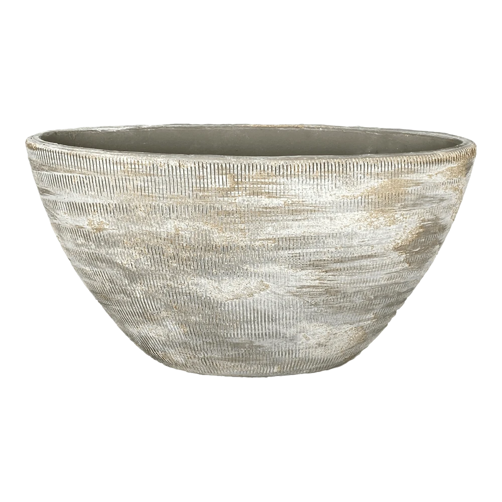 Bloempot Miami Ovaal - L41 X D19 X H22cm - Grijs