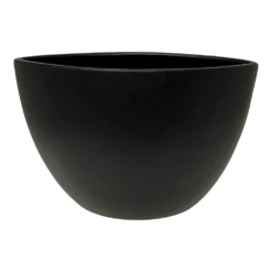 Bloempot Petra Ovaal - L33 X B17 X H24cm - Mat Zwart
