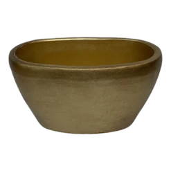 Bloempot Shanon Ovaal - L28 X B16 X H21cm - Earth Zwart