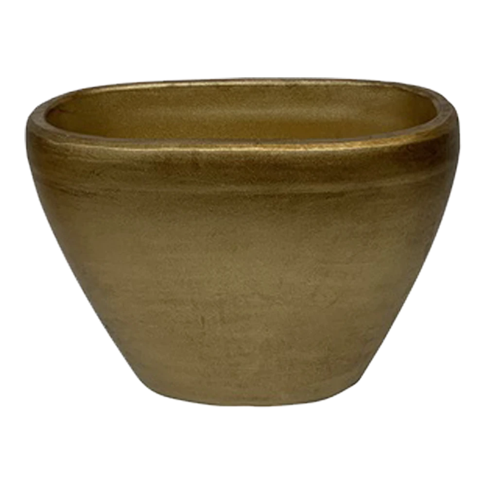 Bloempot Shanon Ovaal - L28 X B16 X H21cm - Mat Goud