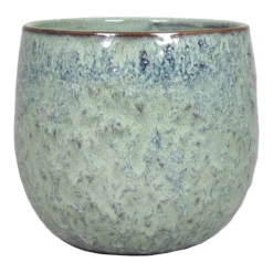 Bloempot Sierra - D19 X H17,5cm - Turquoise
