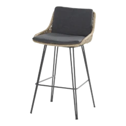 Bohemian Bar Stoel - Naturel - Incl. Kussen