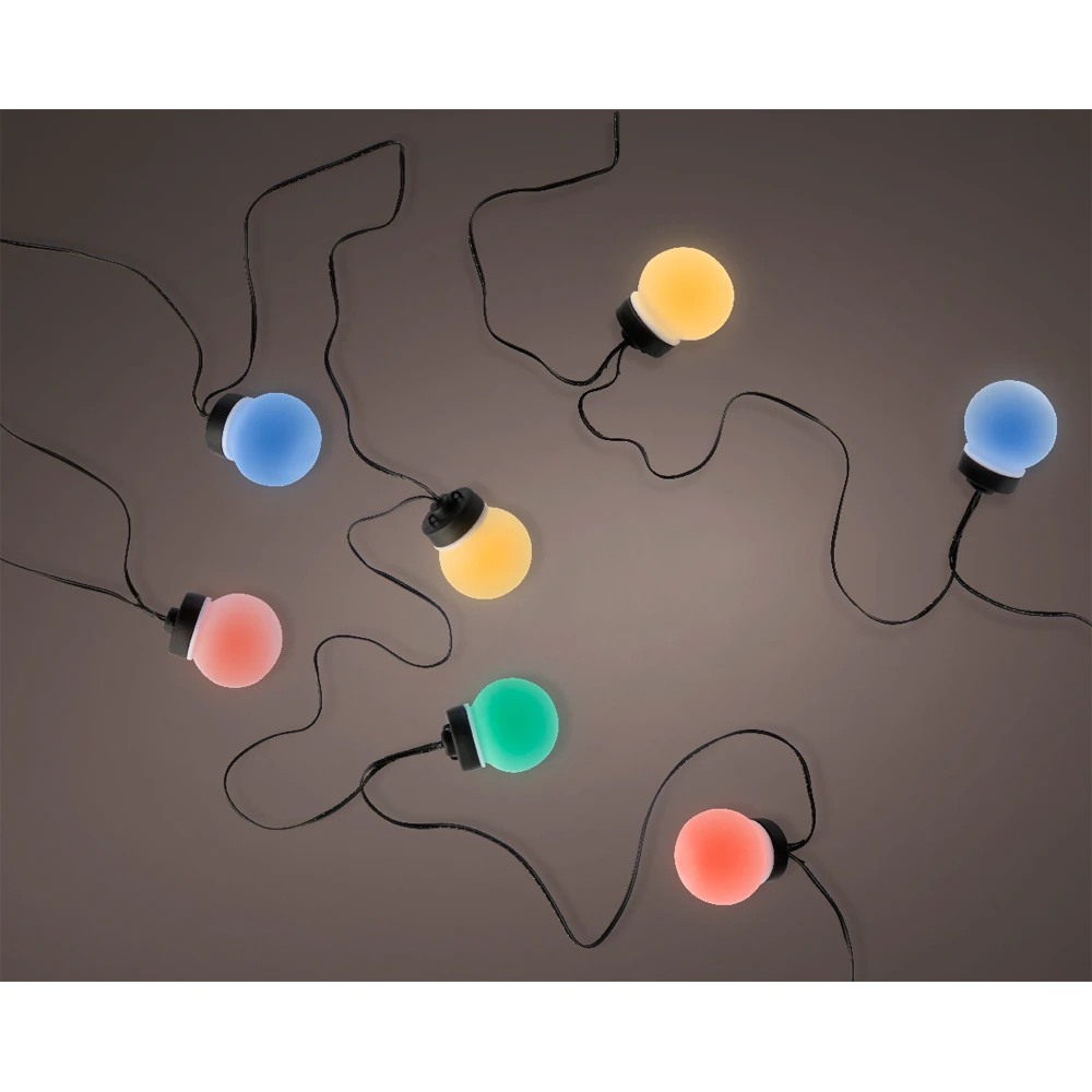 Lumineo Budget Feestverlichting Lichtsnoer - Bolvorm - 950cm - 20 LEDS - Multi - Afbeelding 2