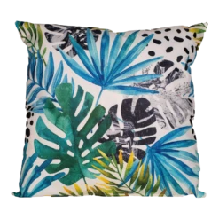 Buitenkussen Palmblad Blauw 45x45cm - Tuinkussen