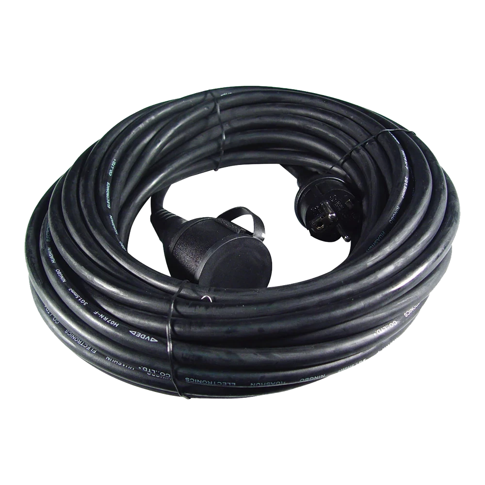 Calex Verlengkabel - Zwart - IP44 - 10m