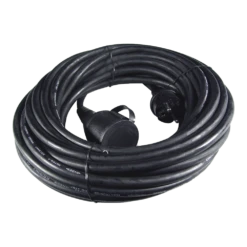 Calex Verlengkabel - Zwart - IP44 - 15m