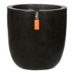 Capi Bloempot Bol Lux Terrazo - D65 X H63cm - Zwart