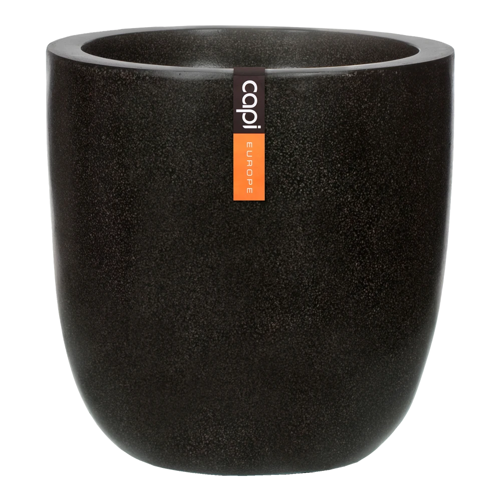 Capi Bloempot Bol Lux Terrazo - D35 X H34cm - Zwart