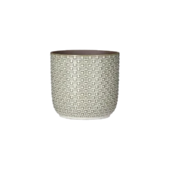 Bloempot Daan - D17 X H16cm - Wit