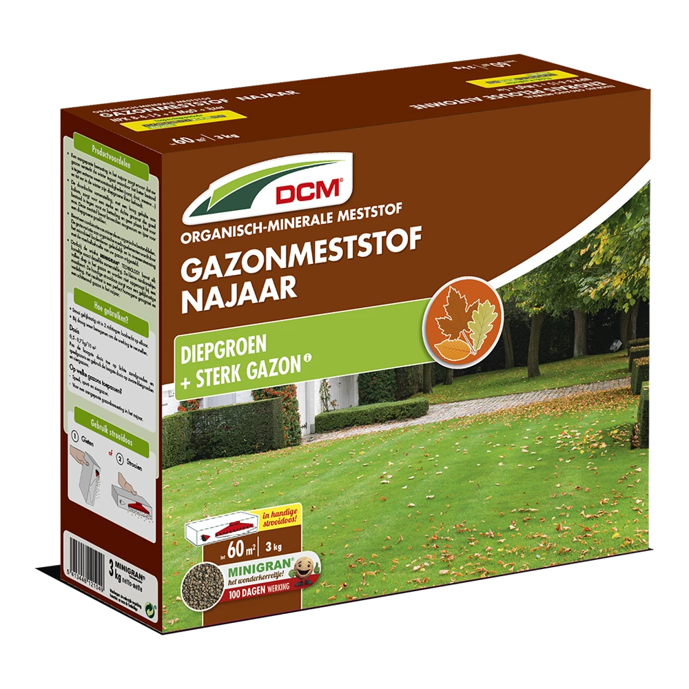 DCM Gazonmeststof Najaar - 3kg - Gazonmeststof