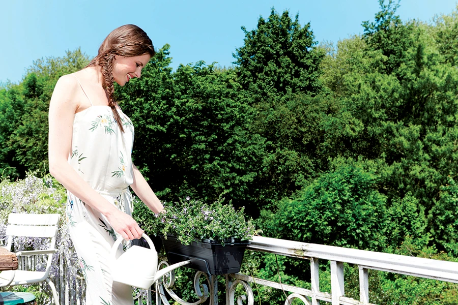 Balkonbak Elho Green Basics Allin1 50cm - Living Black - Afbeelding 2