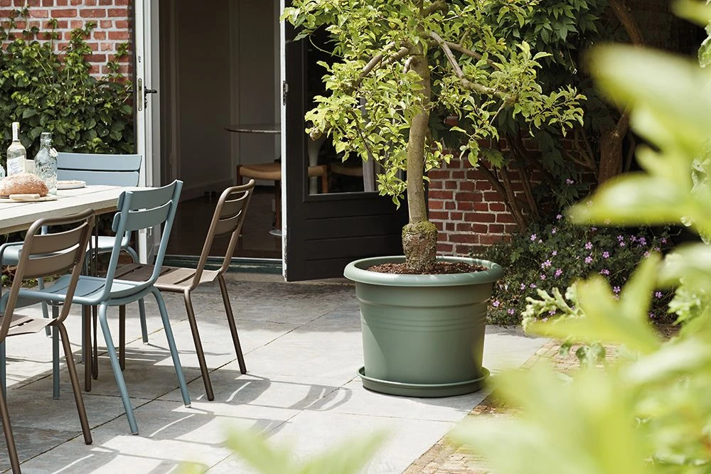 Bloempot Elho Green Basics Cilinder 80cm - Bladgroen - Afbeelding 2