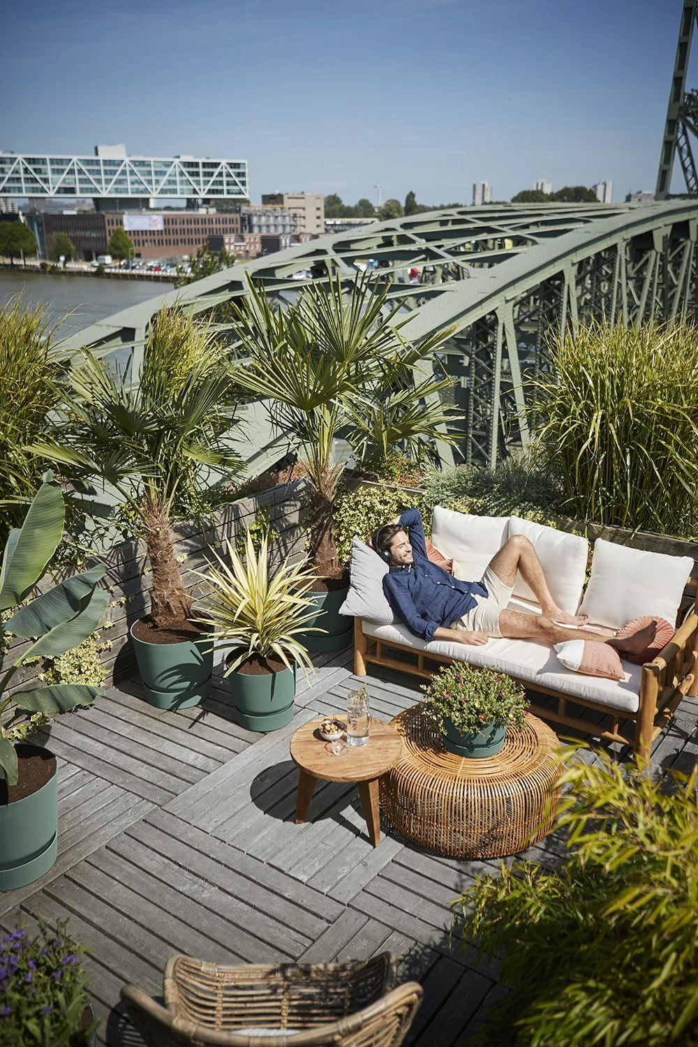 Elho Bloempot Greenville Rond 25cm - Bladgroen - Afbeelding 2