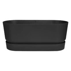 Bloembak Elho Greenville Terrace 60cm - Met Wielen - Living Black