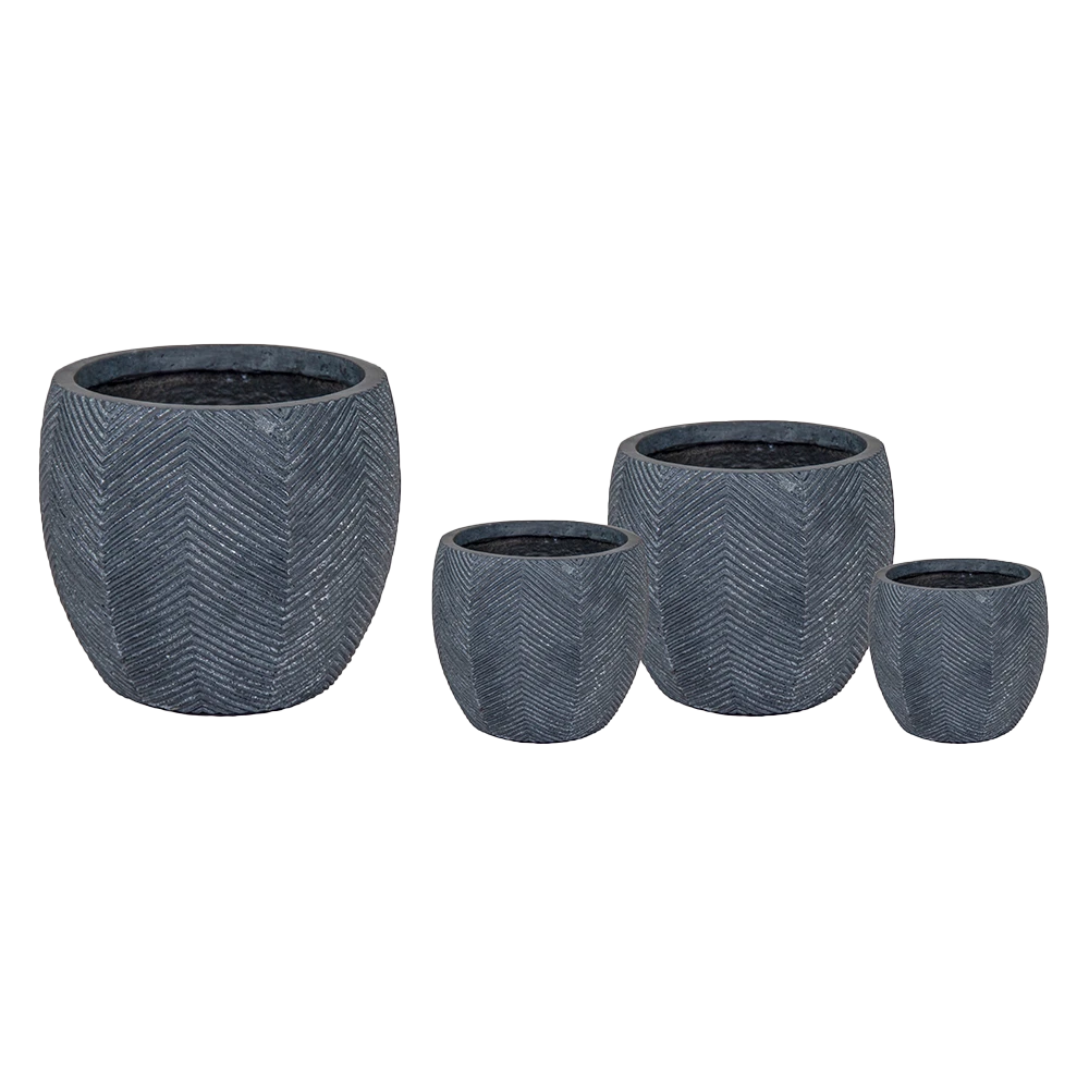 Bloempot Iowa Bullet - D32 X H28.5cm - Donkergrijs - Afbeelding 2