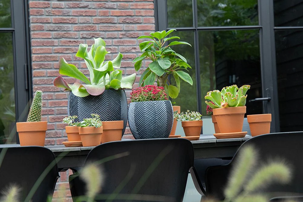 Bloempot Iowa Bullet - D32 X H28.5cm - Donkergrijs - Afbeelding 3