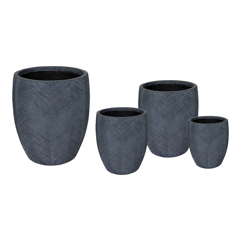 Bloempot Iowa BulletHigh - D34 X H38cm - Donkergrijs - Afbeelding 2