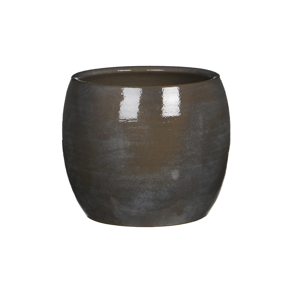 Bloempot Lester - D20 X H18cm - Donkergrijs