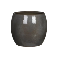 Bloempot Lester - D24 X H22cm - Donkergrijs