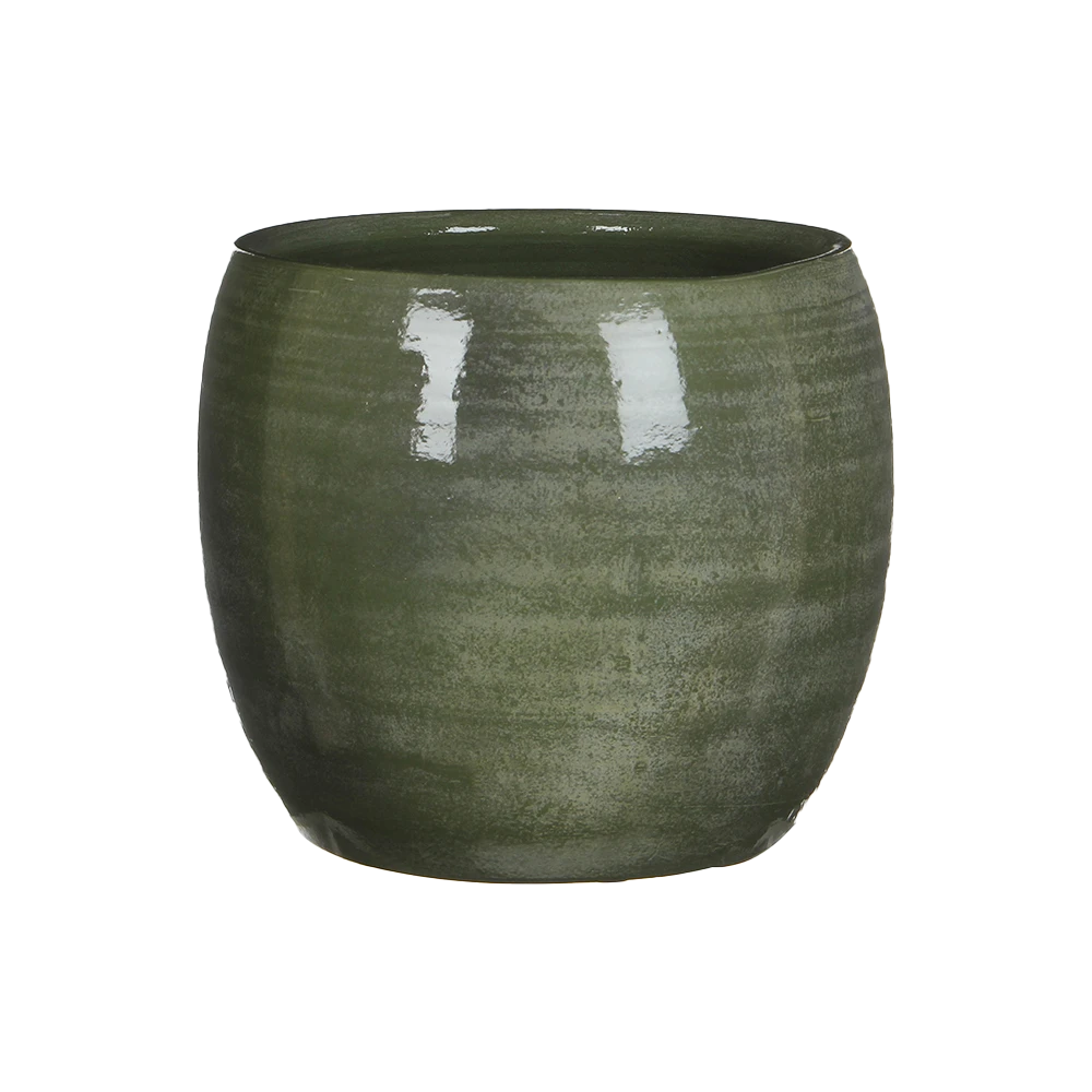Bloempot Lester - D24 X H22cm - Groen