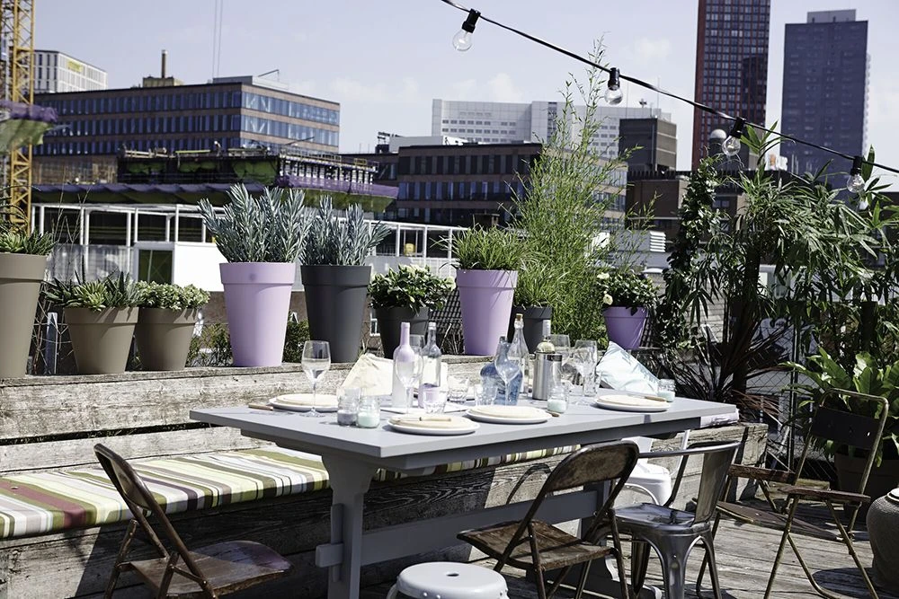 Bloempot Elho Loft Urban Rond Hoog 42cm - Antraciet - Afbeelding 2