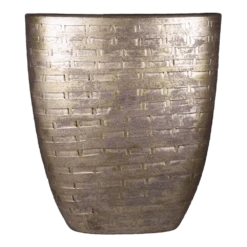 Bloempot Steef Ovaal - L51 X B17 X H57cm - Industrieel Goud