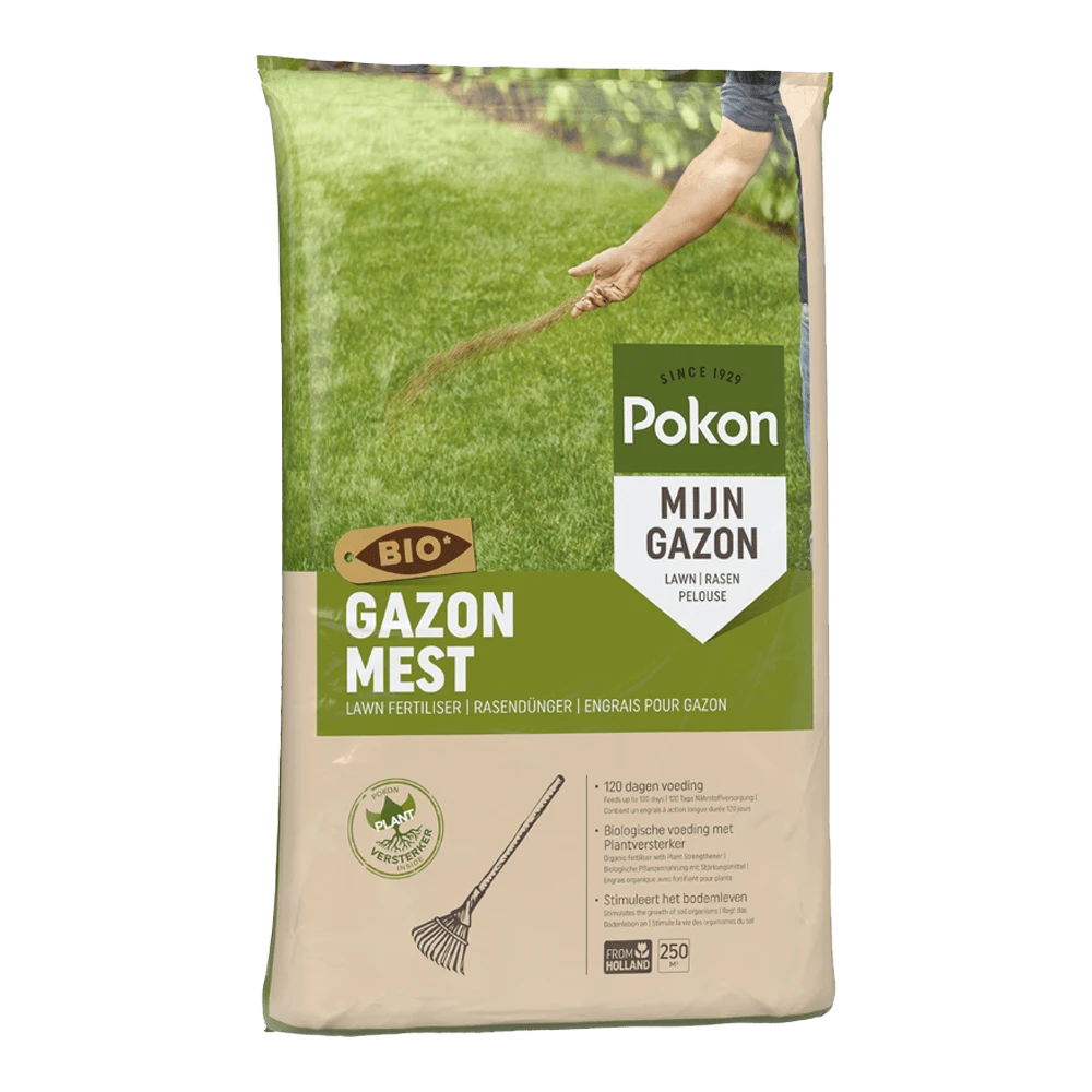 Pokon Bio Gazonmest 16,8kg Voor 250mu00b2 - Gazonmeststof