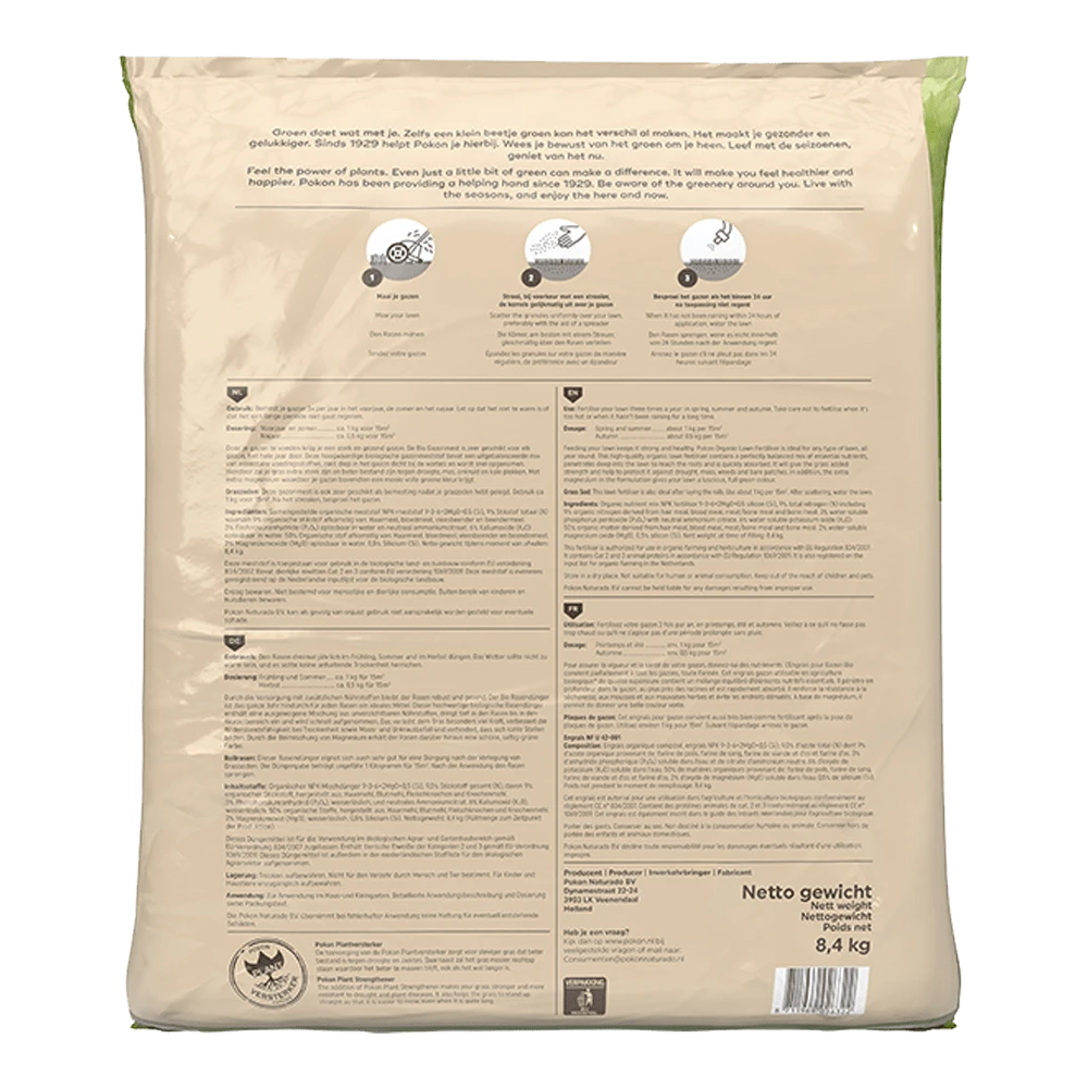 Pokon Bio Gazonmest 8,4kg Voor 125mu00b2 - Gazonmeststof - Afbeelding 2