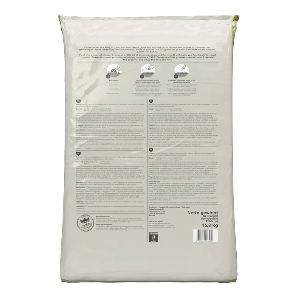 Pokon Gazonmest Met Kalk 16,8kg Voor 250mu00b2 - Gazonmeststof, Gazonkalk - Afbeelding 2