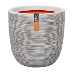 Capi Bloempot Bol Nature Rib NL - D35 X H34cm - Ivoor