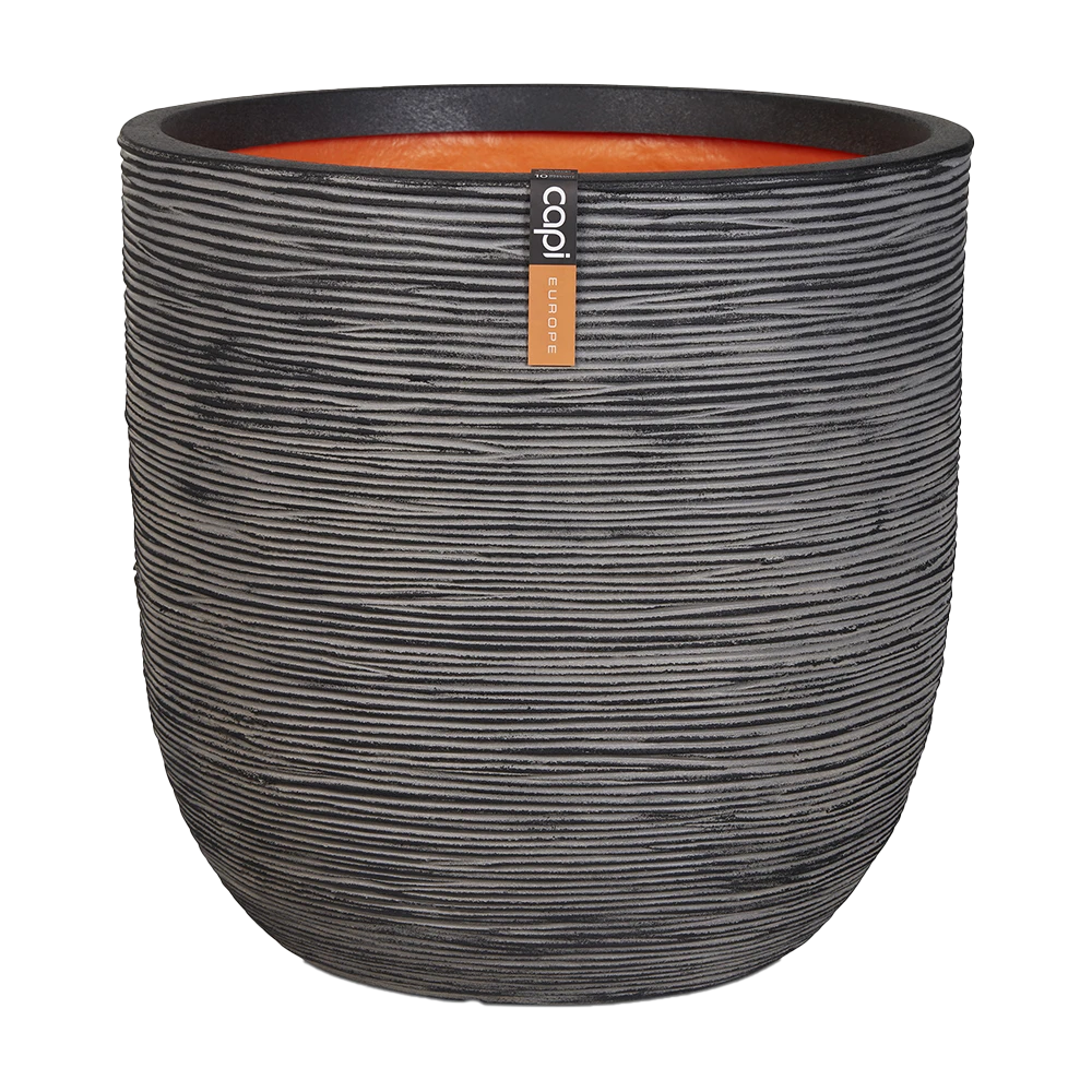 Capi Bloempot Bol Nature Rib NL - D55 X H53cm - Antraciet