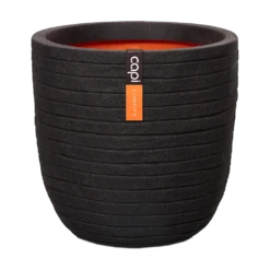 Capi Bloempot Bol Nature Row NL - D35 X H34cm - Zwart