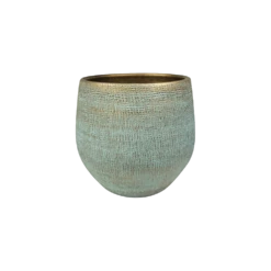 Bloempot Ryan - D26 X H26cm - Shiny Blue