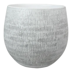 Bloempot Ryan - D31 X H28cm - White Black