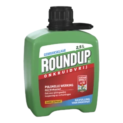 ROUNDUPu00ae AC Snel Onkruidvrij Onkruiddrukspuit Navulverpakking 2,5L - Onkruid En Aanslag